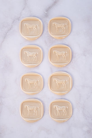 Set of 8 Standing Horse Wax Seals