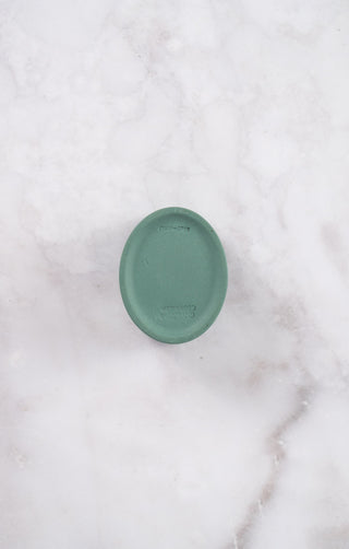 1984 Wedgwood England Teal Jasperware Pill Box / Oval Trinket