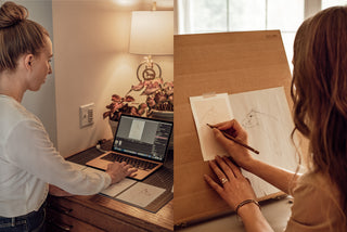 Photos of equine artist Danielle Demers at work in her studio. Photos by Nicole Gearty.