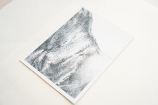 Photo of a print of a detailed graphite drawing of a horse by equine artist Danielle Demers