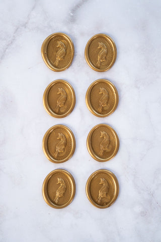 Set of 8 Fox Wax Seals