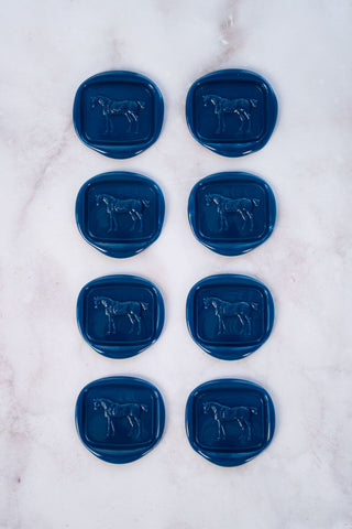 Set of 8 Standing Horse Wax Seals