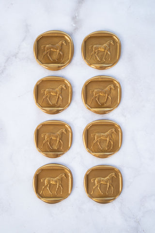 Set of 8 Walking Horse Wax Seals