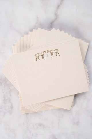 Limited Edition: “Petit Flocon” (Little Snowflake) Foil Stamped Correspondence Cards in Cream