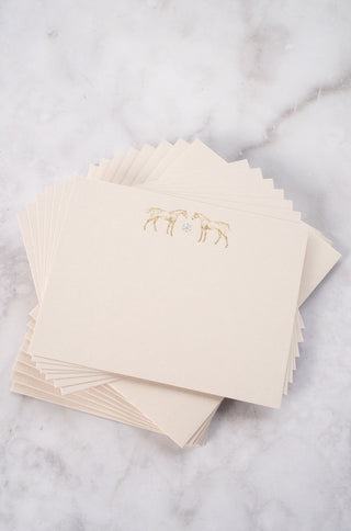 Limited Edition: “Petit Flocon” (Little Snowflake) Foil Stamped Correspondence Cards in Cream