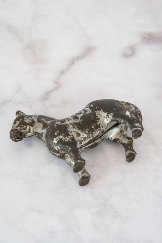 Early 20th C. Black “Beauty” Horse Cast Iron Coin Bank