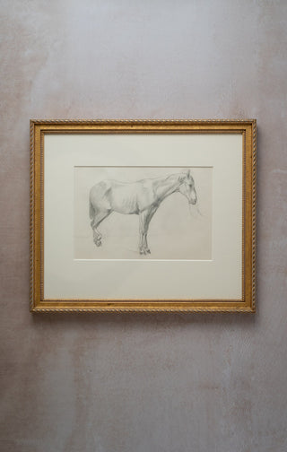 1900s Graphite Drawing of a Horse by Royal Doulton Artist Isabel Lewis – No. 2