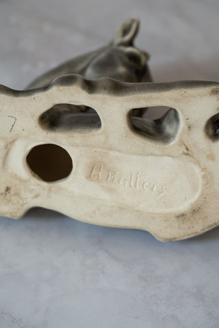 Vintage Gray Glazed Ceramic Foal by "H. Butters"