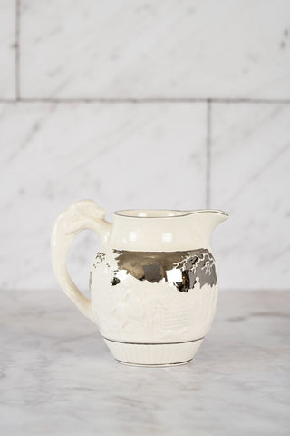 1949 Wedgwood D'ye Ken John Peel Hunt Scene Pitcher with Platinum Accents