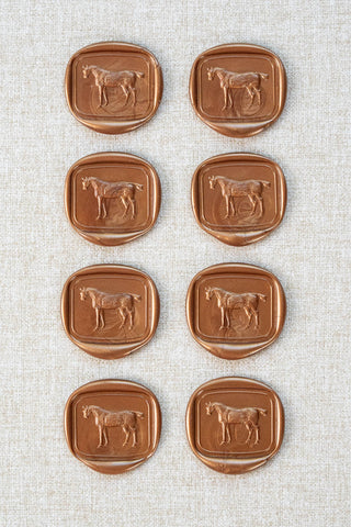 Set of 8 Standing Horse Wax Seals