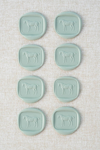 Set of 8 Standing Horse Wax Seals