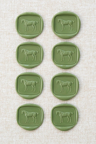 Set of 8 Standing Horse Wax Seals